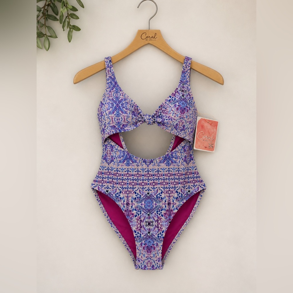 Coral by Apollo Swimwear One Piece Swimsuit sz S NEW​ #A720